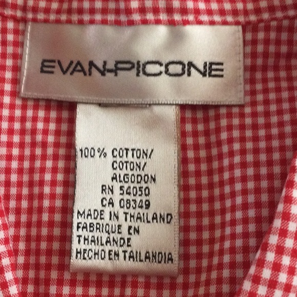 Sleeveless button down blouse - red gingham - Picture 6 of 13